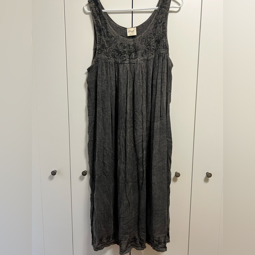 NWT Beach by Exist embroidered bohemian dress one size